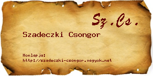 Szadeczki Csongor névjegykártya