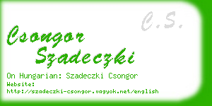 csongor szadeczki business card